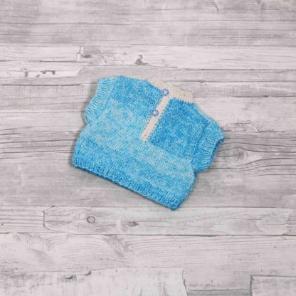 Puppenpullover Frederik blau